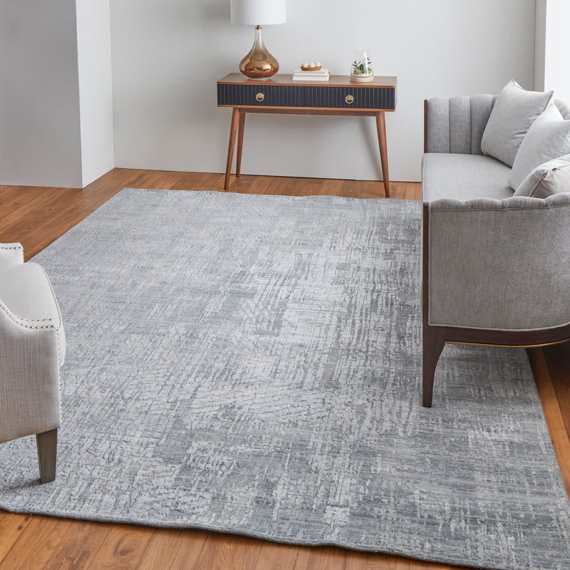 Eastfield Modern Abstract, Blue/Silver