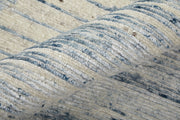 Brighton Modern Abstract, Ivory/Blue/Silver