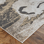 Vancouver Modern Abstract, Ivory/Brown/Taupe