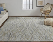Elias Modern Abstract, Gray/Ivory