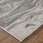 Prasad Modern Watercolor, Gray/Ivory/Silver