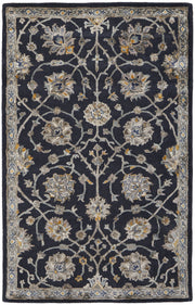 Prescott Traditional Floral & Botanical, Blue/Silver/Gray