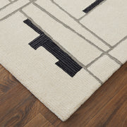 Maguire Transitional Abstract, Ivory/Gray/Taupe