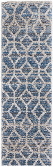 Mynka Transitional Diamond, Blue/Ivory