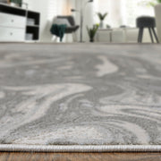 Prasad Modern Watercolor, Gray/Ivory/Silver