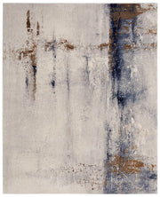 Clio Modern Abstract, Ivory/Blue/Brown