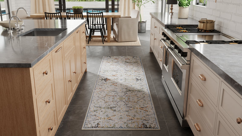 Melrose Traditional Floral & Botanical, Blue/Green/Ivory
