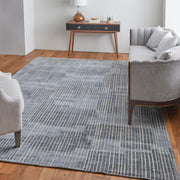 Eastfield Modern Abstract, Blue/Ivory/Gray