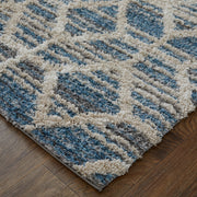 Mynka Transitional Diamond, Blue/Ivory