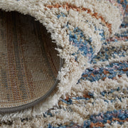 Mynka Transitional Stripes, Ivory/Blue/Orange