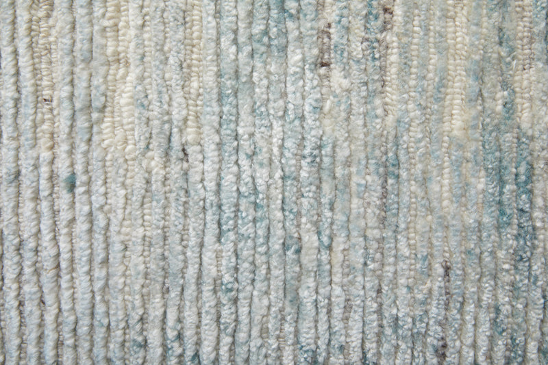Brighton Modern Abstract, Blue/Ivory/Silver