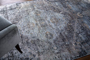 Sarrant Transitional Distressed, Gray/Silver/Ivory