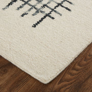 Maddox Transitional Abstract, Ivory/Gray/Black