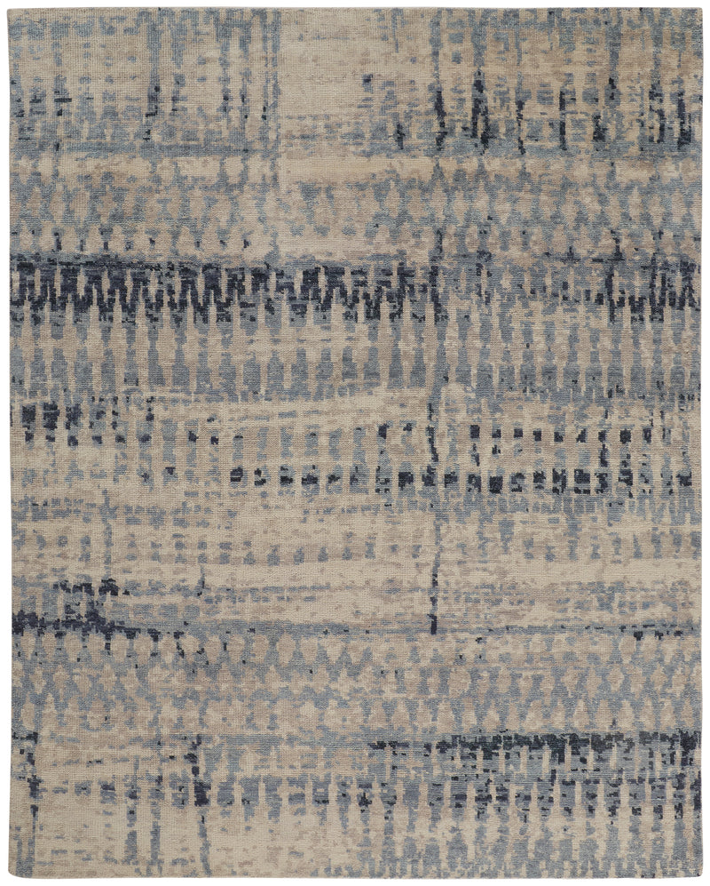 Palomar Transitional Abstract, Blue/Tan