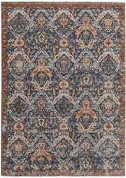 Kaia Transitional Floral & Botanical, Blue/Orange/Ivory