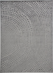 Gaspar Modern Polka Dots, Gray/Silver/Ivory