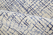 Maddox Transitional Abstract, Ivory/Blue