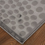 Gaspar Modern Polka Dots, Gray/Silver/Ivory