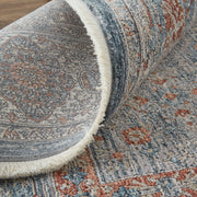 Marquette Transitional Medallion, Gray/Blue/Red