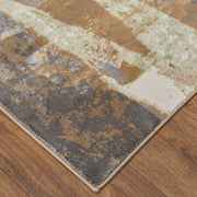 Clio Modern Abstract, Brown/Blue/Ivory