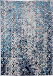 Indio Modern Diamond, Blue/Ivory/Gray