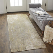 Aura Modern Abstract, Ivory/Gray/Gold