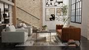 Mandana Modern Abstract, Brown/Ivory