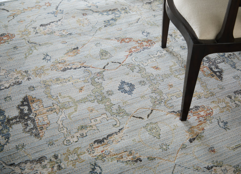 Melrose Traditional Floral & Botanical, Blue/Green/Ivory