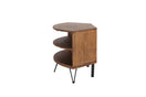 Switch Fan Shape Reclaimed Wood Corner Media Table For Living Room Wise Use Your Space - Natural 2 image