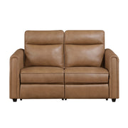 Modern Brown Power Recliner Sofa Set 3pc Sofa Loveseat Chair USB Ports Zero Wall Reclining Design Faux Leather Upholstery Furniture