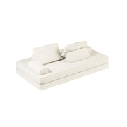 Multifunctional Convertible Sofa Bed With 2 Tumbler Backrests And 2 Pillows, Deep Seat Couch