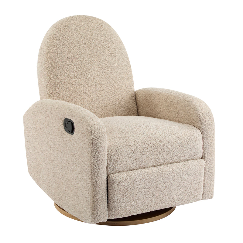 360 Swivel and Glider Recliner Chair-Almond