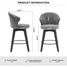 Switch Wing Back Swivel Bar Stools (Set of 2) 3 image