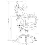 Norset - Upholstered Adjustable Home Office Desk Chair - Black