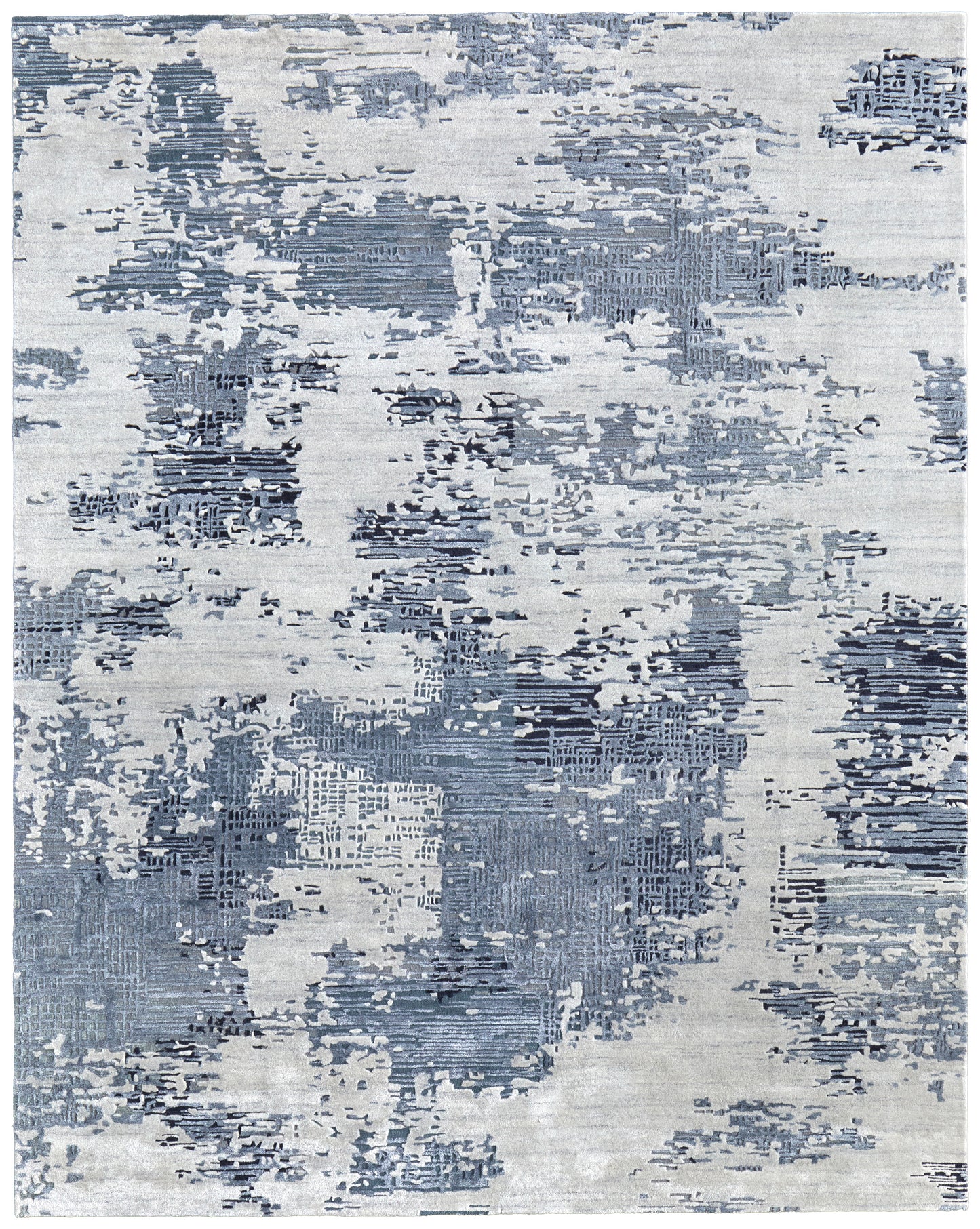 Zarah Modern Abstract, Blue/Ivory