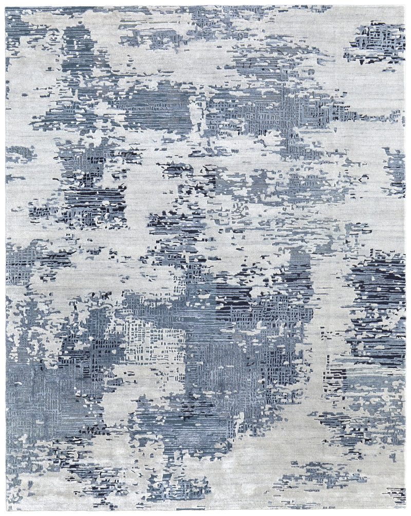 Zarah Modern Abstract, Blue/Ivory