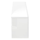 Switch TV Stand, Console, Media Entertainment Center, Storage Cabinet, Glossy Contemporary &amp; Modern - White 2 image