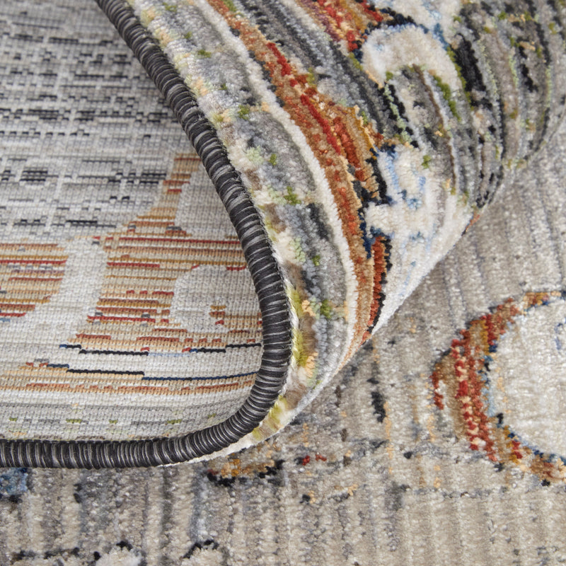 Melrose Transitional Ikat, Ivory/Red/Gray