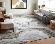 Gaspar Modern Abstract, Taupe/Gray/Blue