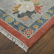Karina Transitional Floral & Botanical, Red/Gray/Ivory