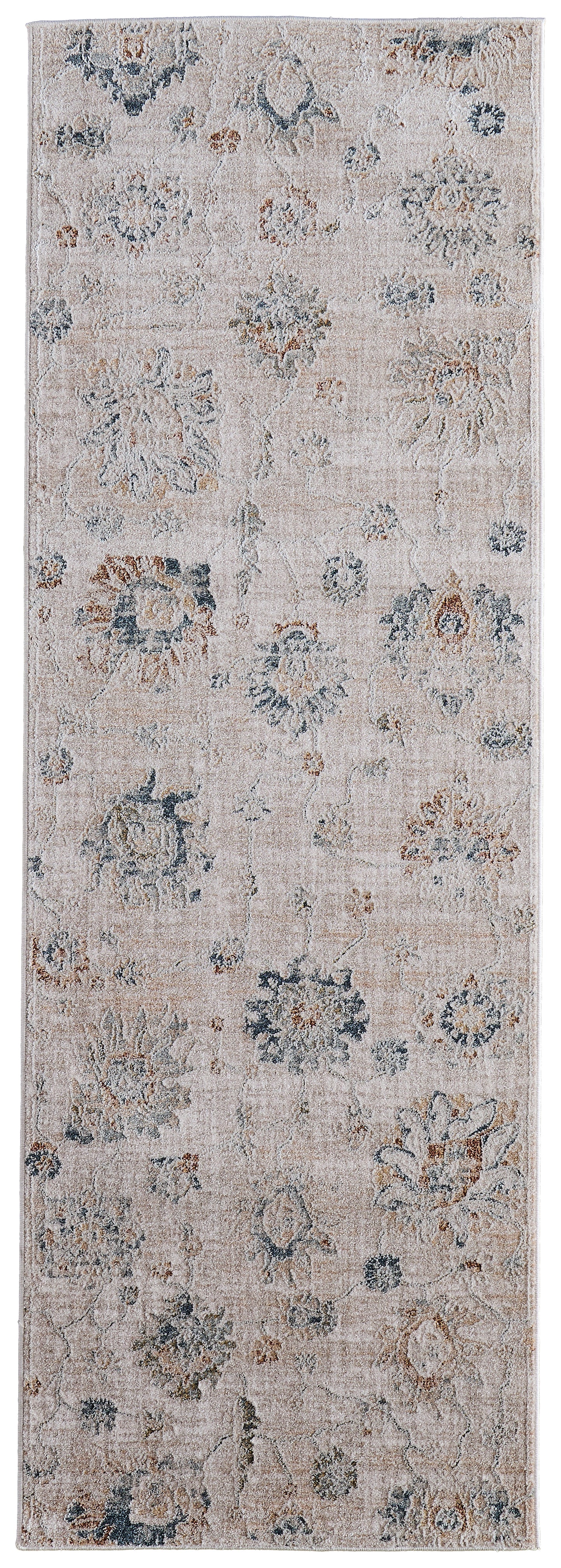 Pasha Transitional Floral & Botanical, Taupe/Ivory/Blue