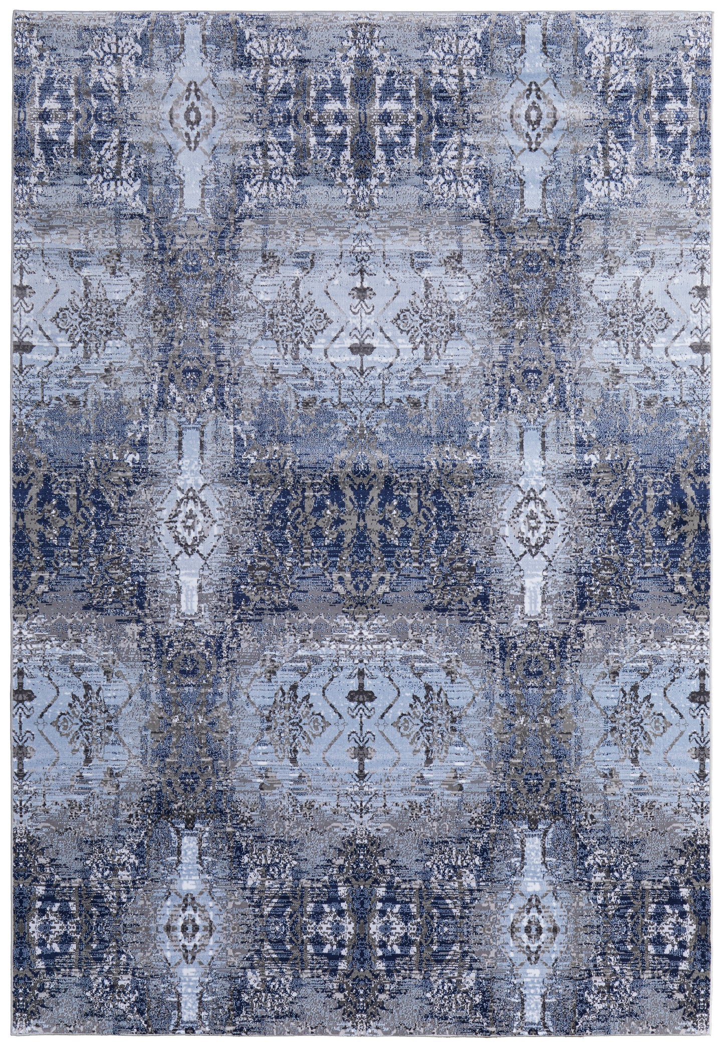 Gaspar Modern Damask, Blue/Gray/Taupe