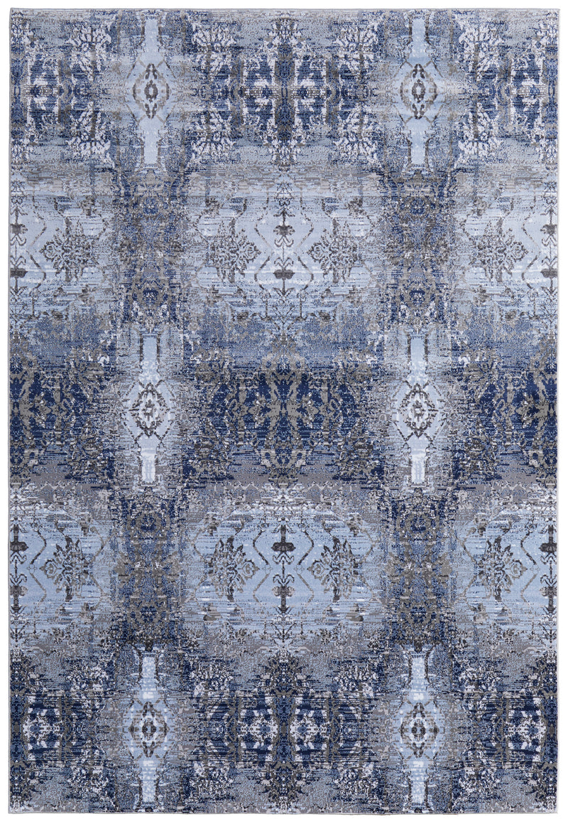 Gaspar Modern Damask, Blue/Gray/Taupe