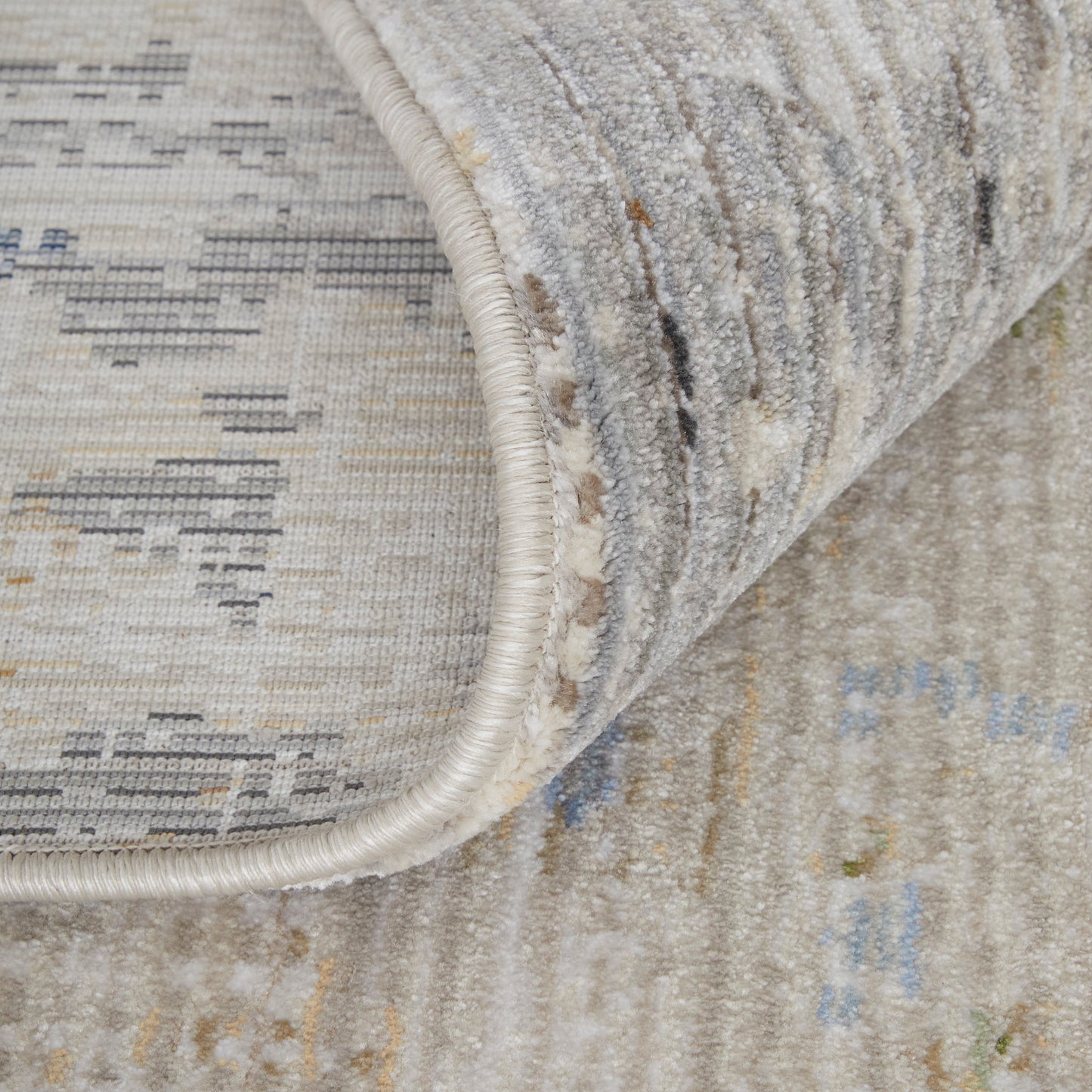 Sonora Modern Abstract, Ivory/Blue/Red
