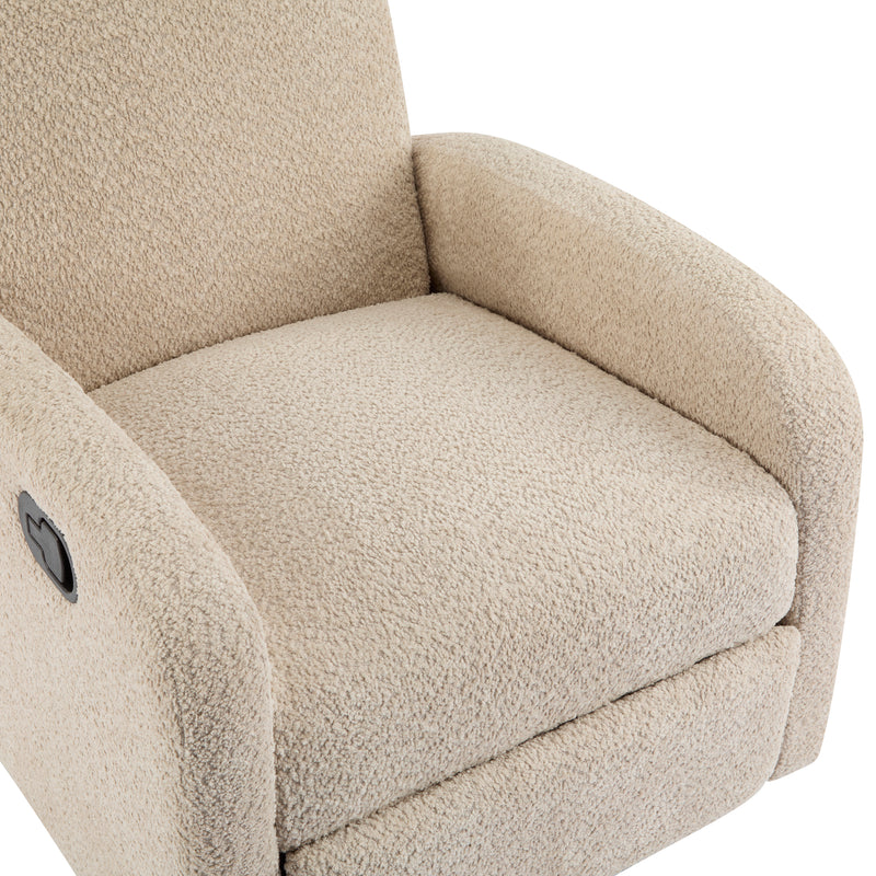360 Swivel and Glider Recliner Chair-Almond