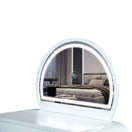 Switch Makeup Vanity Table With Mirror Touch Screen Lighted Mirror, Dressing Table With Drawer For Bedroom - White 2 image