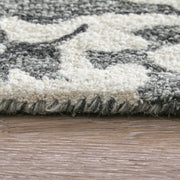 Belfort Traditional Floral & Botanical, Gray/Ivory/Black
