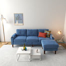 Switch 3 Seater Convertible Combination L Shaped Sofa With Footstools With Storage 3 image