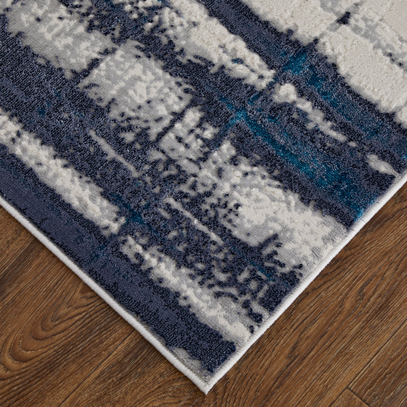 Indio Modern Abstract, Ivory/Blue/Gray