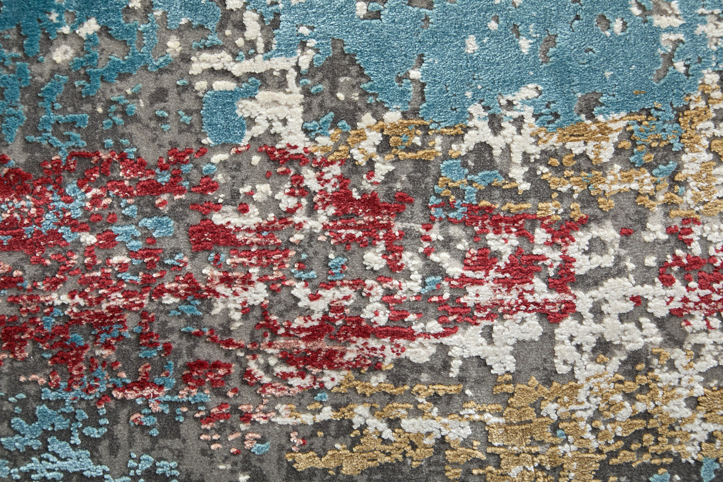 Cadiz Modern Abstract, Gray/Red/Blue